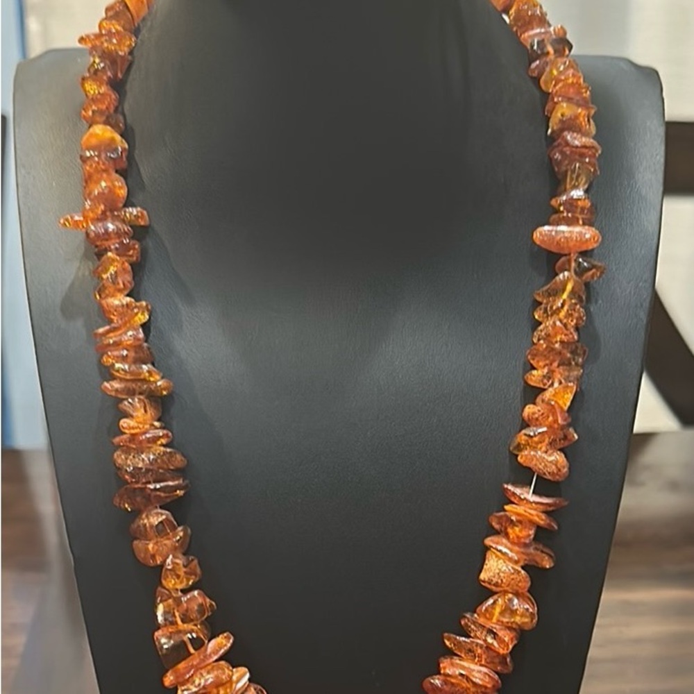 Vintage Real Amber Beaded Necklace